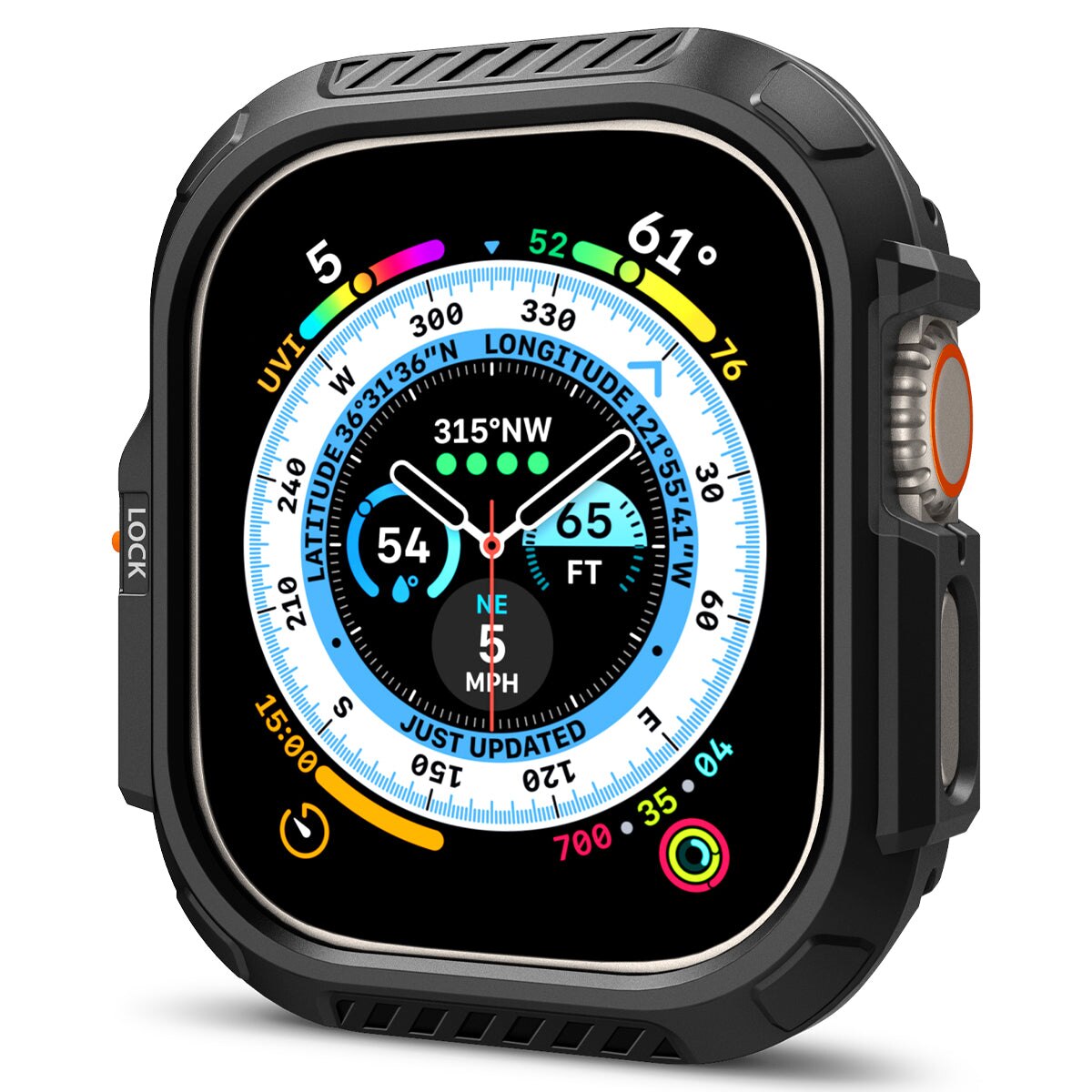 Apple Watch Ultra 2 49mm Case Lock Fit Black