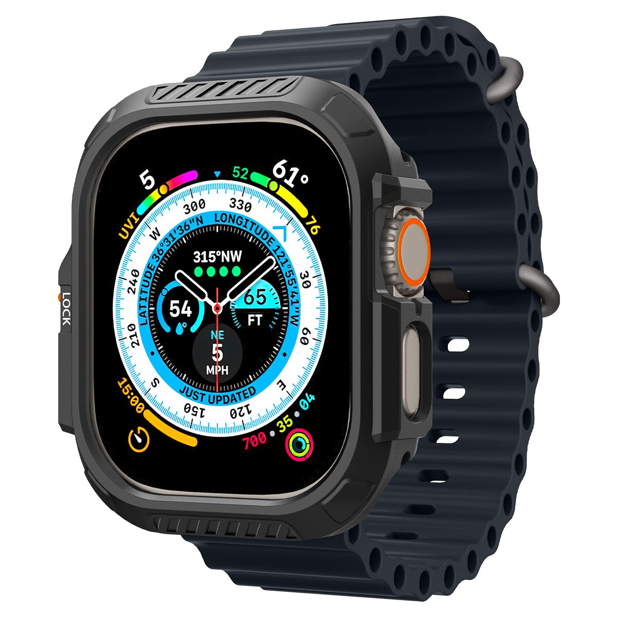 Apple Watch Ultra 2 49mm Case Lock Fit Black