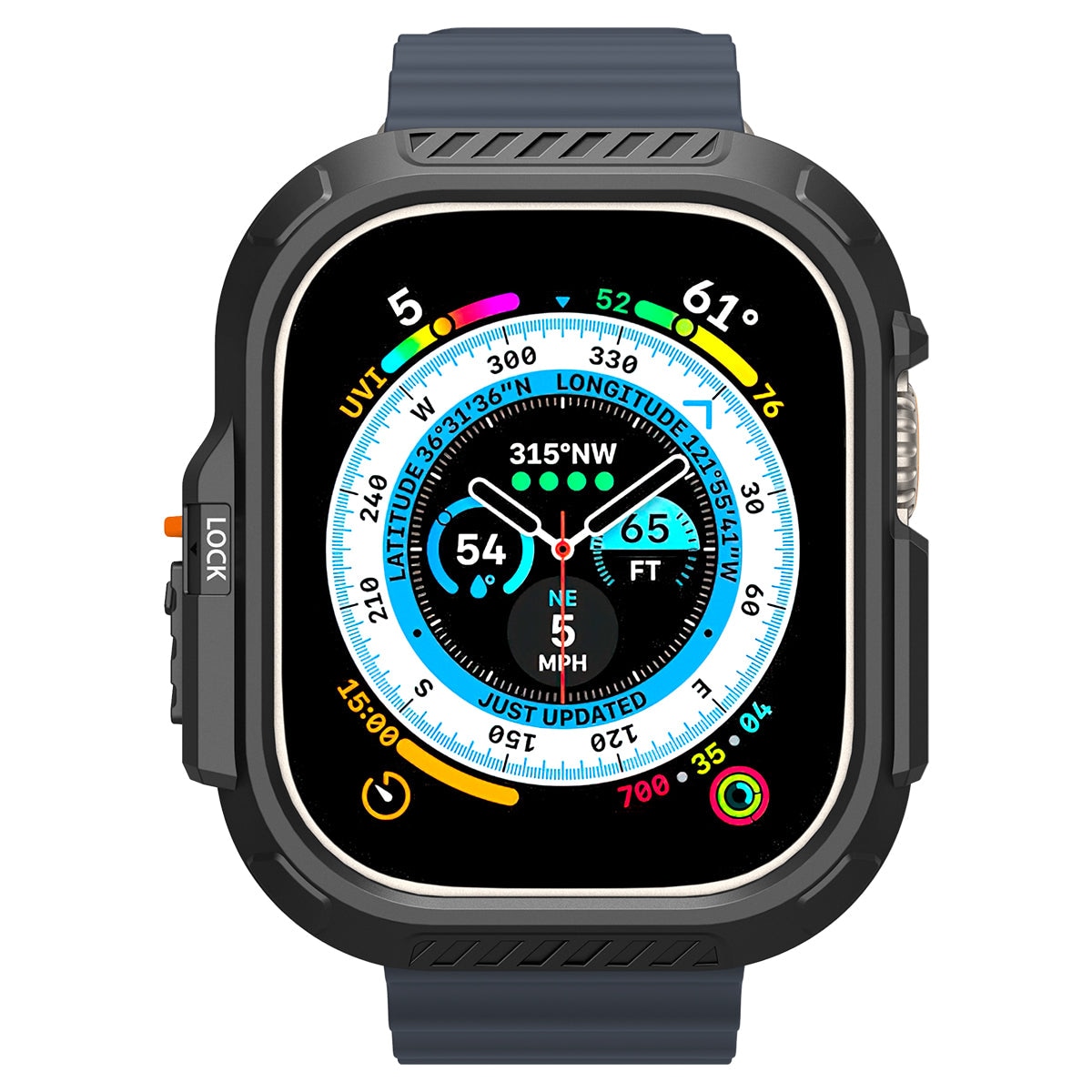 Apple Watch Ultra 2 49mm Case Lock Fit Black