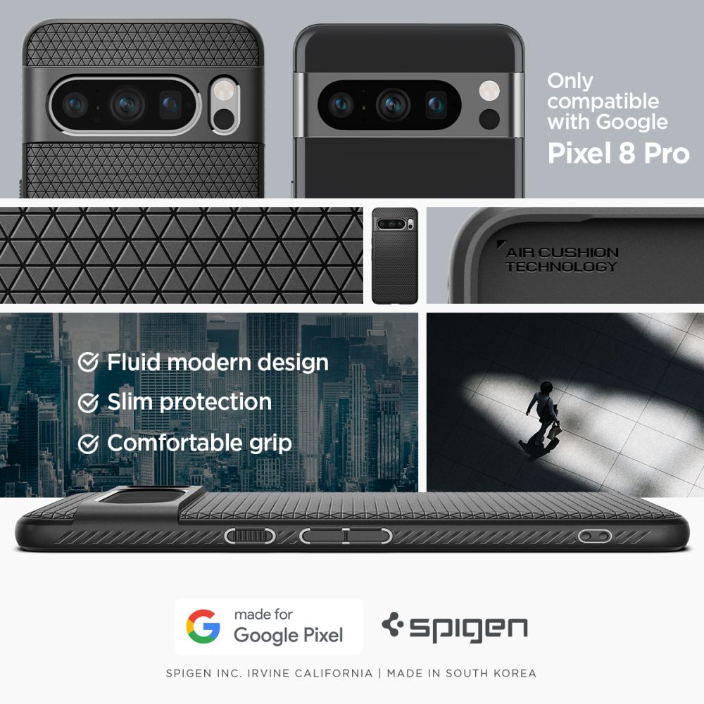 Google Pixel 8 Pro Case Liquid Air Matte Black