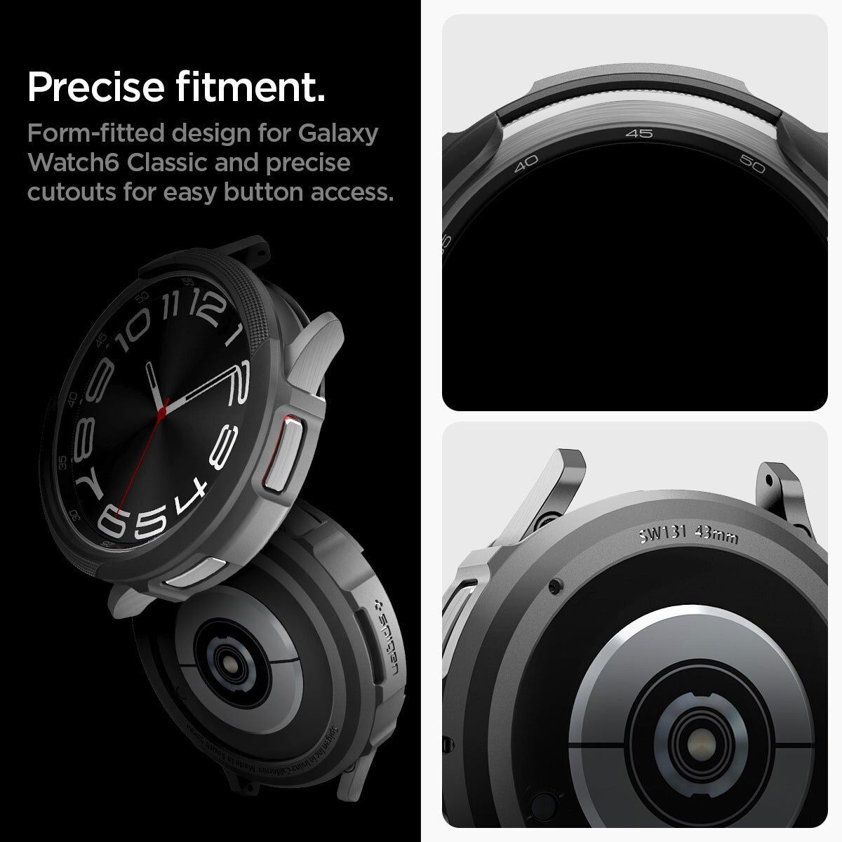 Samsung Galaxy Watch 6 Classic 43mm Deksel Liquid Air svart