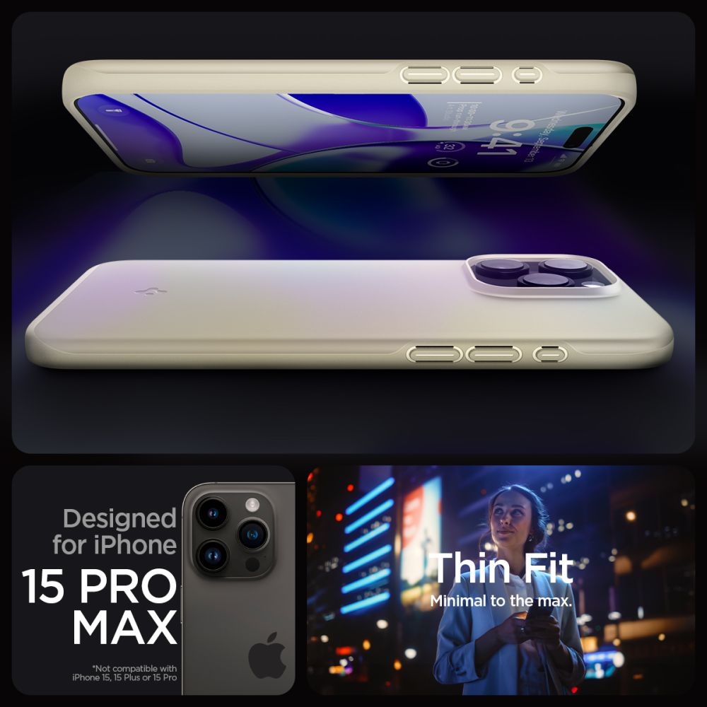 iPhone 15 Pro Max Case Thin Fit Mute Beige