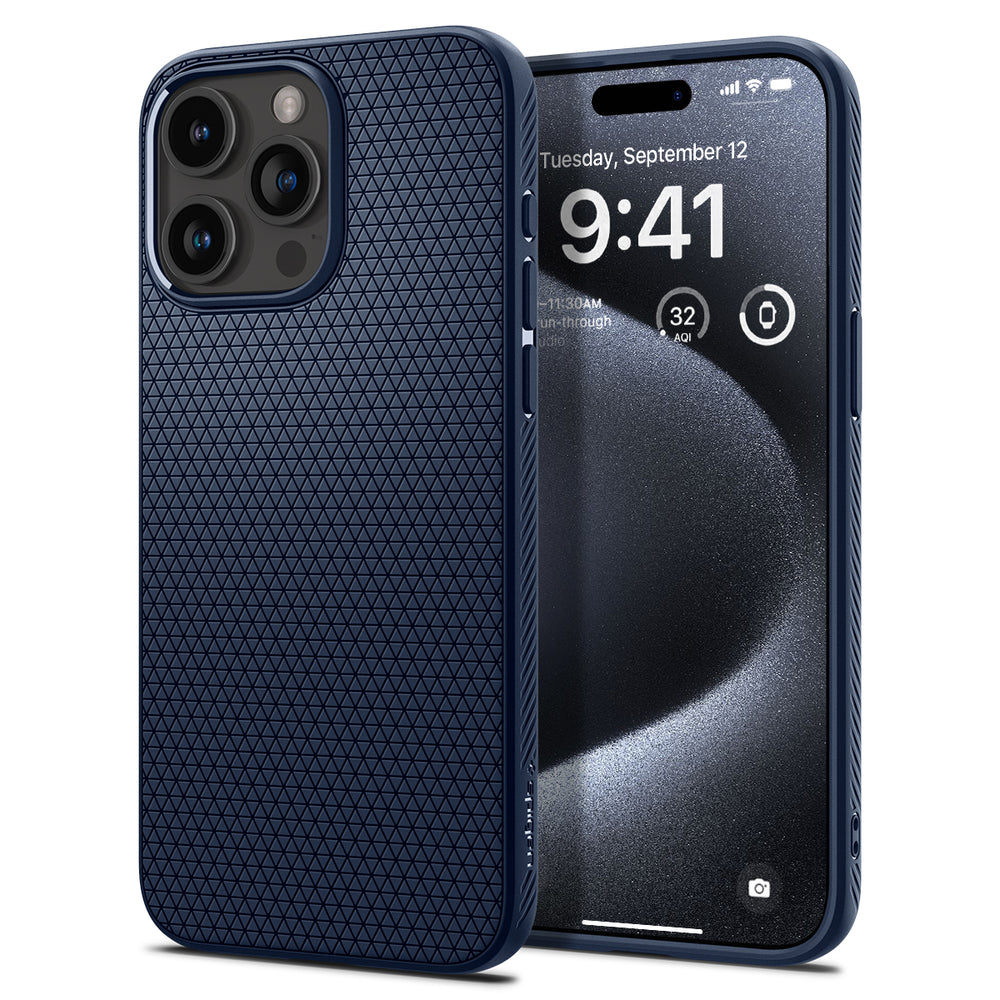 iPhone 15 Pro Case Liquid Air Navy Blue