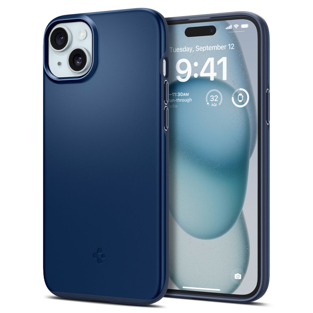 iPhone 15 Deksel Thin Fit Navy Blue