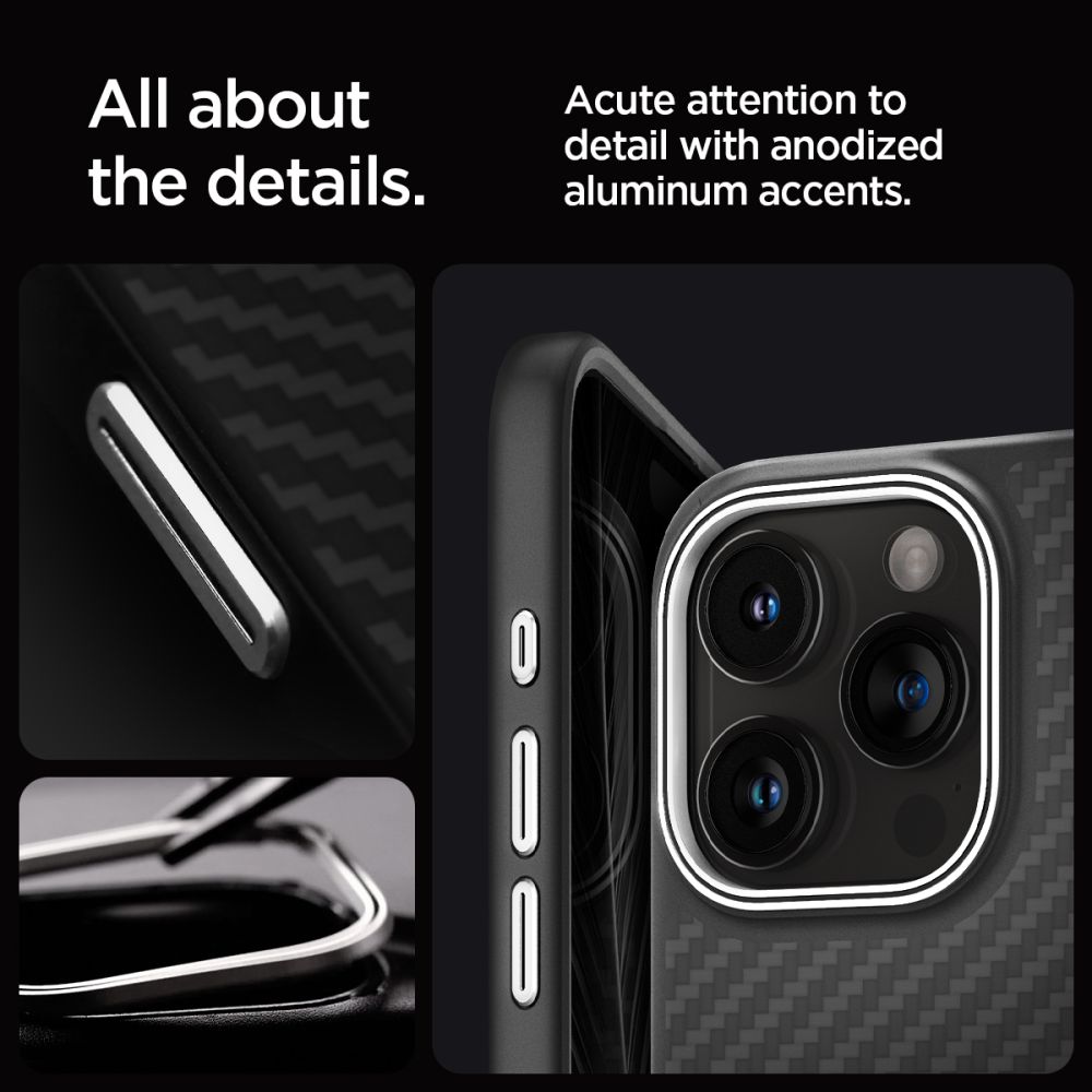 iPhone 15 Pro Deksel Enzo Aramid MagSafe Black