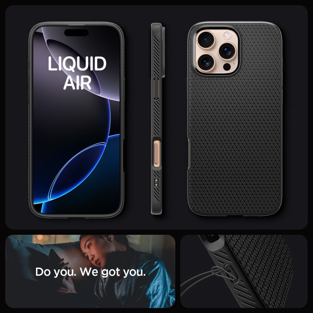 iPhone 16 Pro Case Liquid Air Matte Black