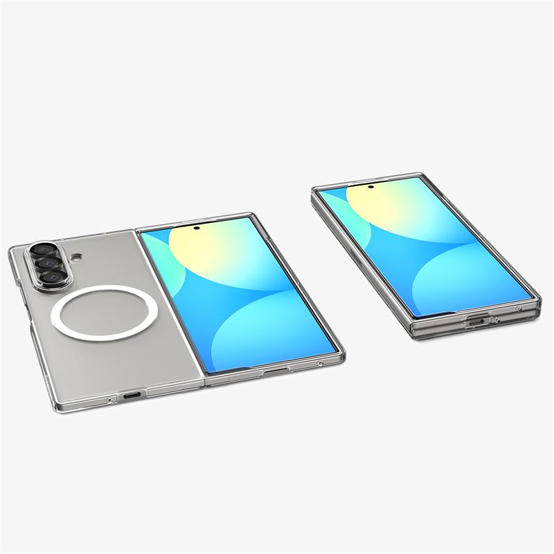 Samsung Galaxy Z Fold 7 Case AirSkin MagSafe Clear White