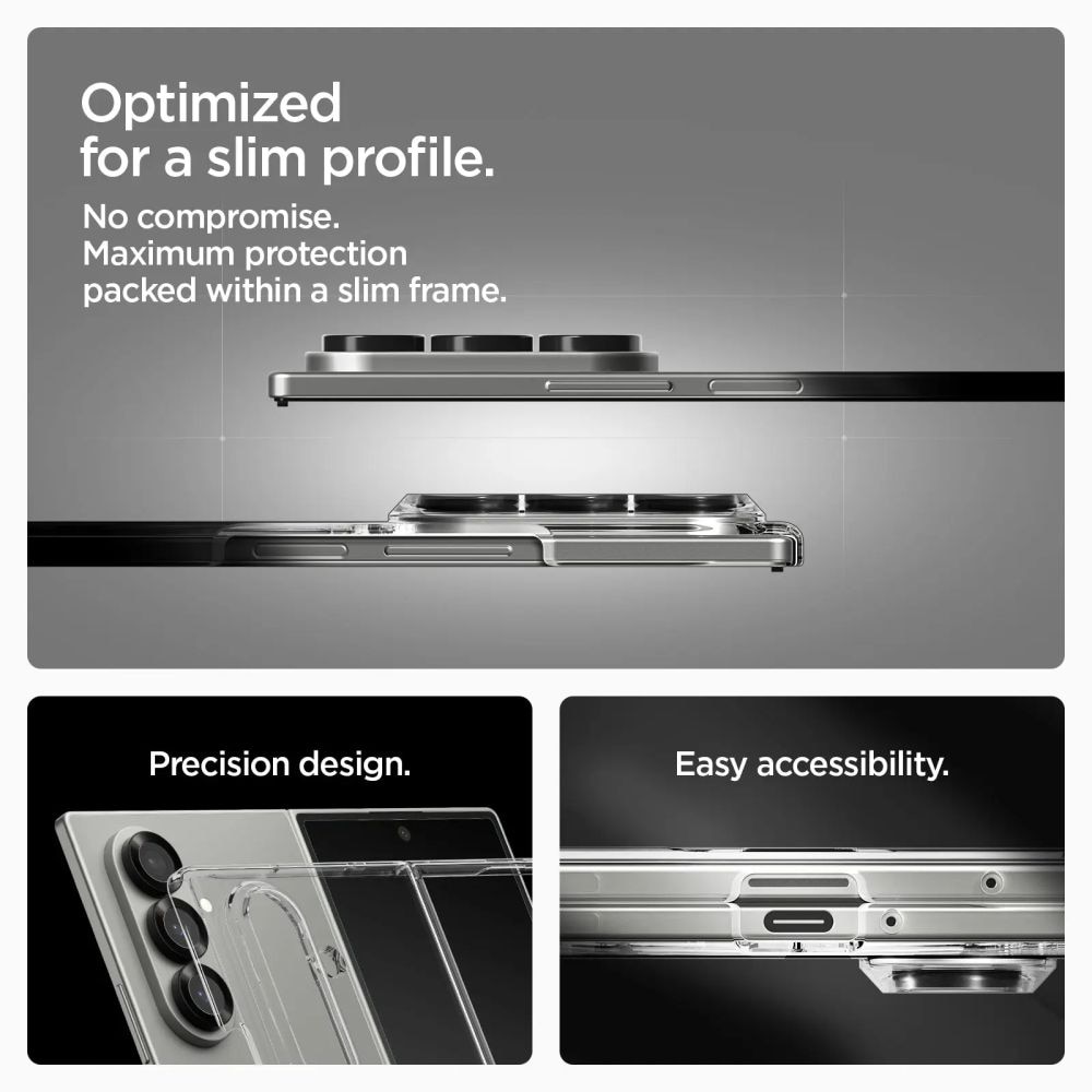 Samsung Galaxy Z Fold 7 Case AirSkin MagSafe Clear White