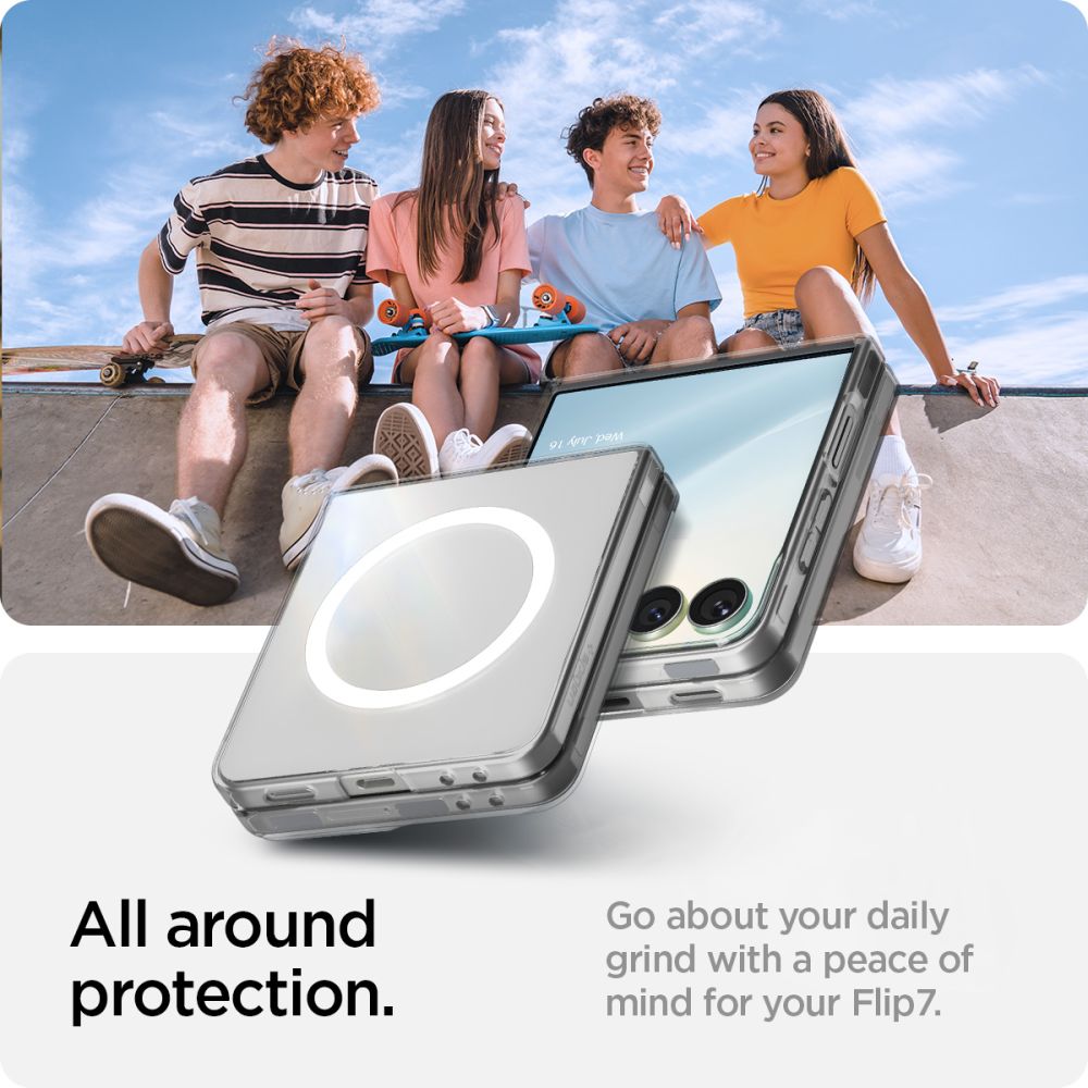 Samsung Galaxy Z Flip 7 Case AirSkin MagSafe Clear White