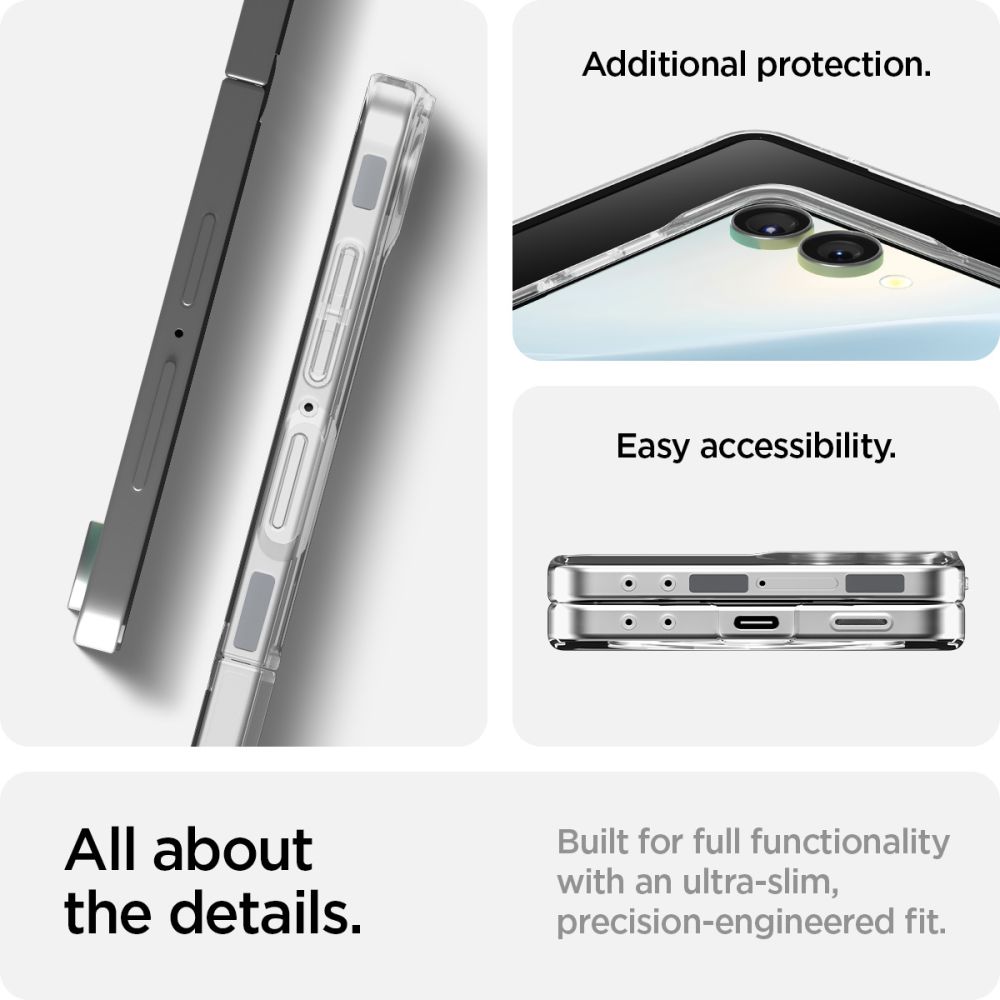 Samsung Galaxy Z Flip 7 Case AirSkin MagSafe Clear White