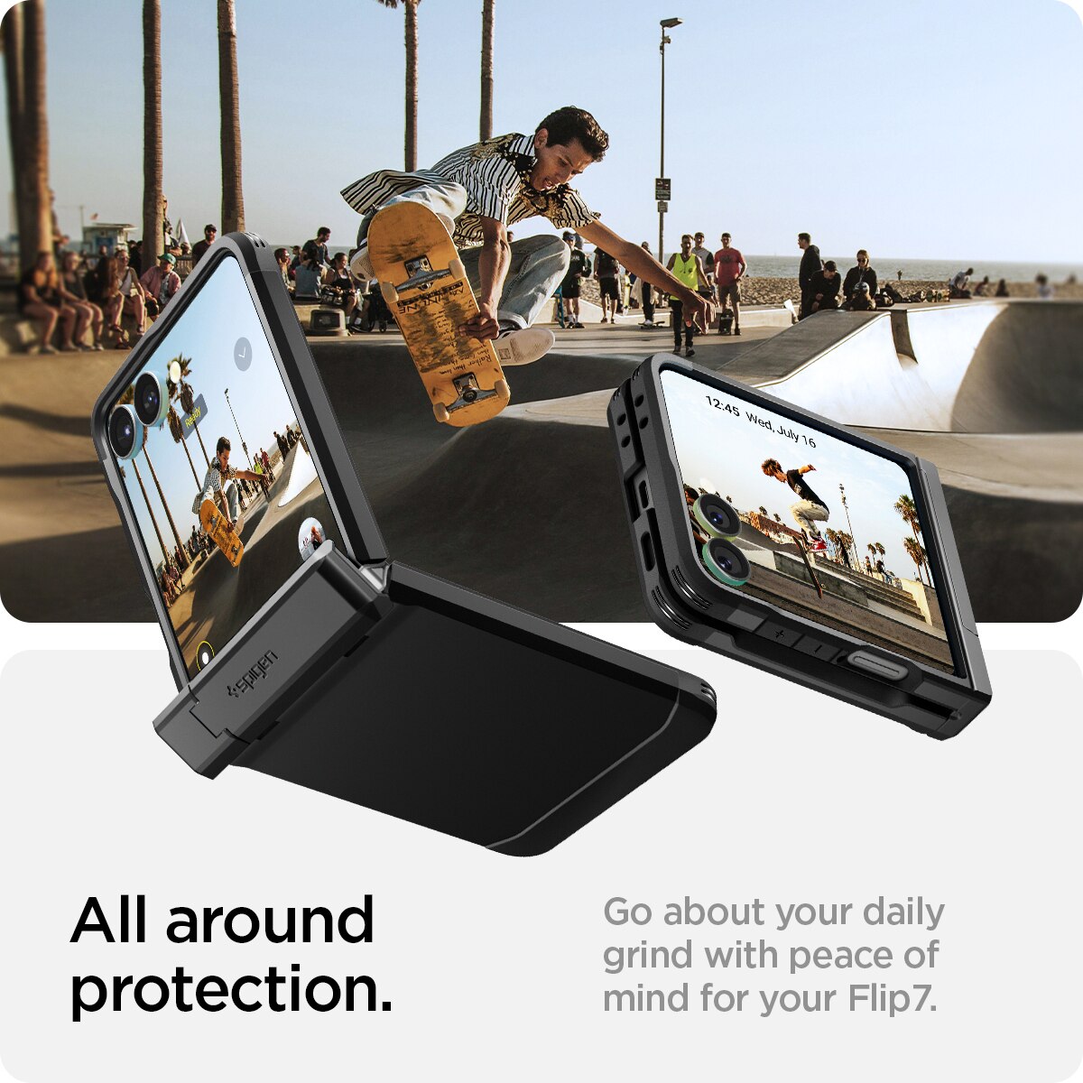 Samsung Galaxy Z Flip 7 Case Tough Armor Pro MagSafe Black