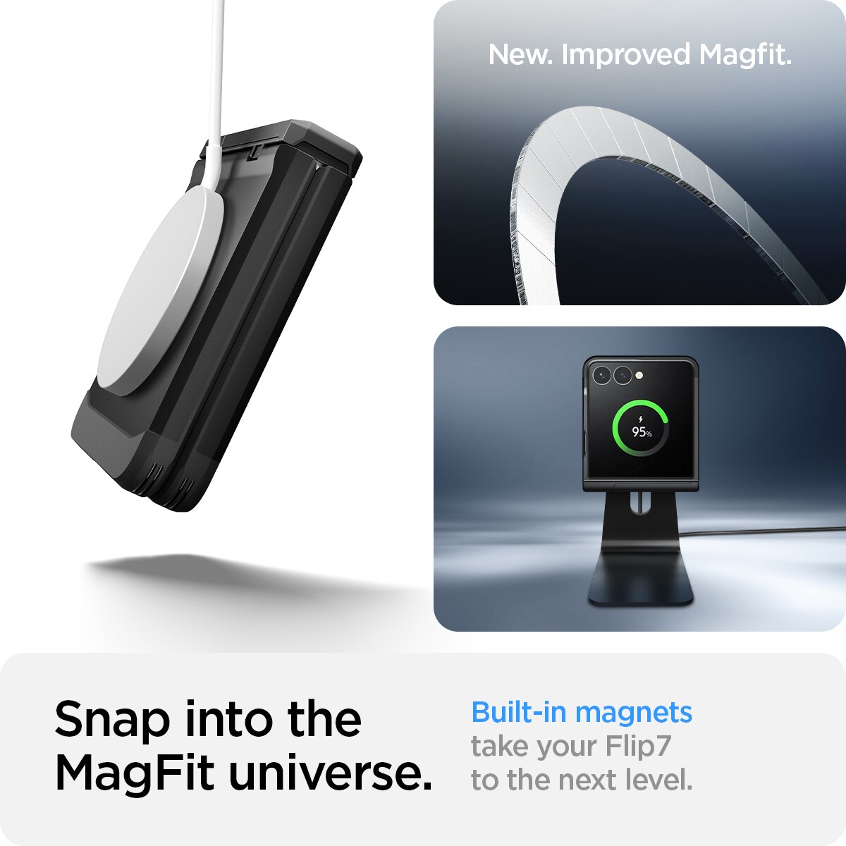 Samsung Galaxy Z Flip 7 Case Tough Armor Pro MagSafe Black