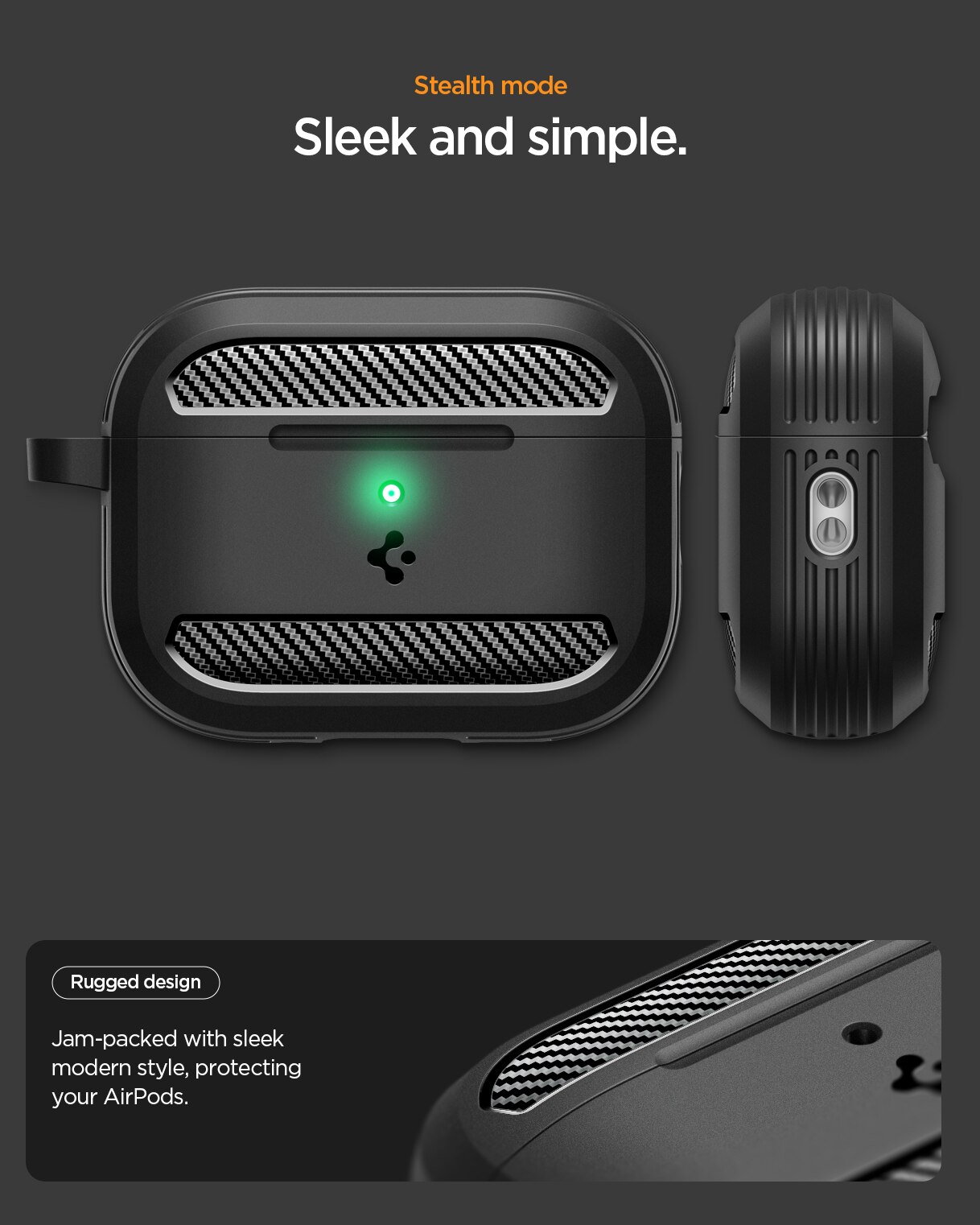 Apple AirPods Pro 3 Case Rugged Armor Black