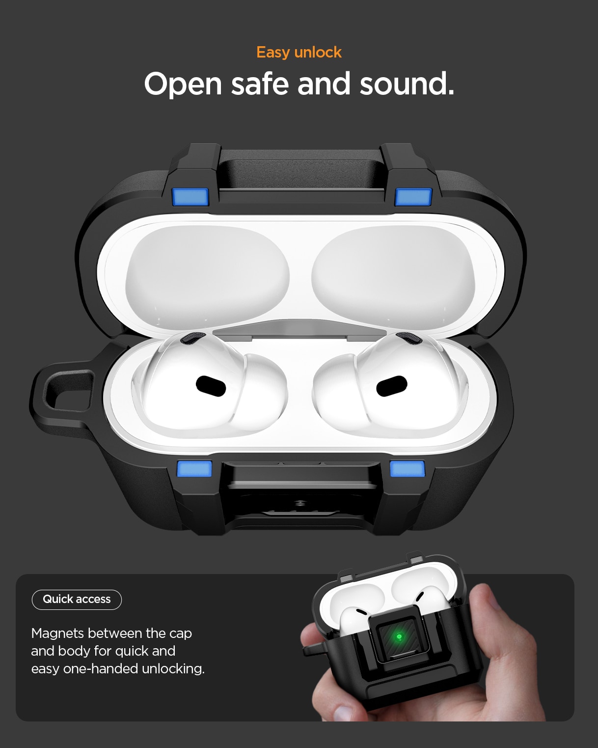 Lock Fit Deksel  Apple AirPods Pro 3 Matte Black