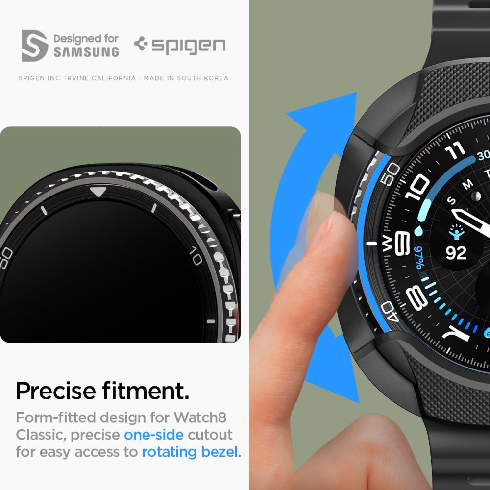 Samsung Galaxy Watch 8 Classic Deksel Liquid Air Black