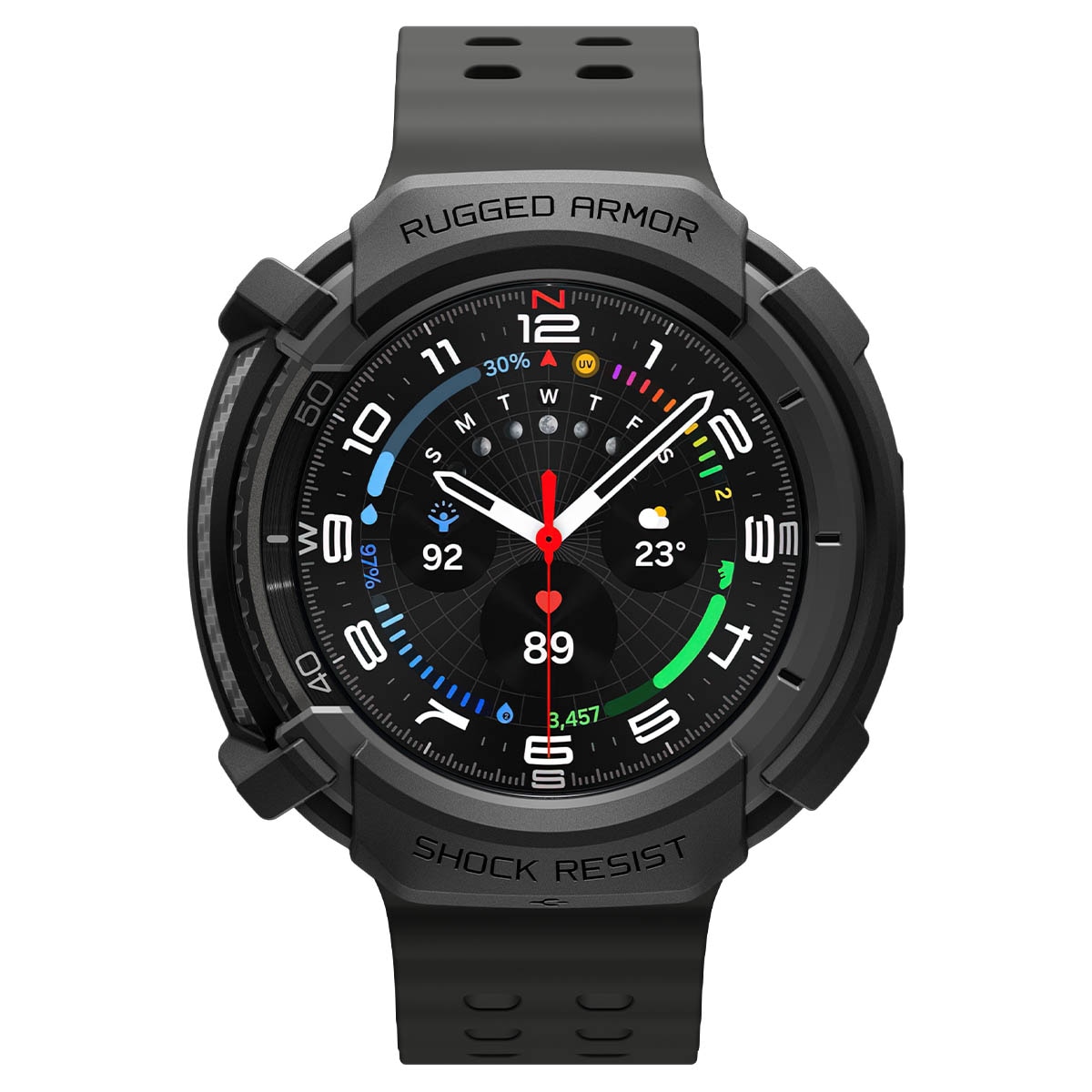Samsung Galaxy Watch 8 Classic Case Rugged Armor Black