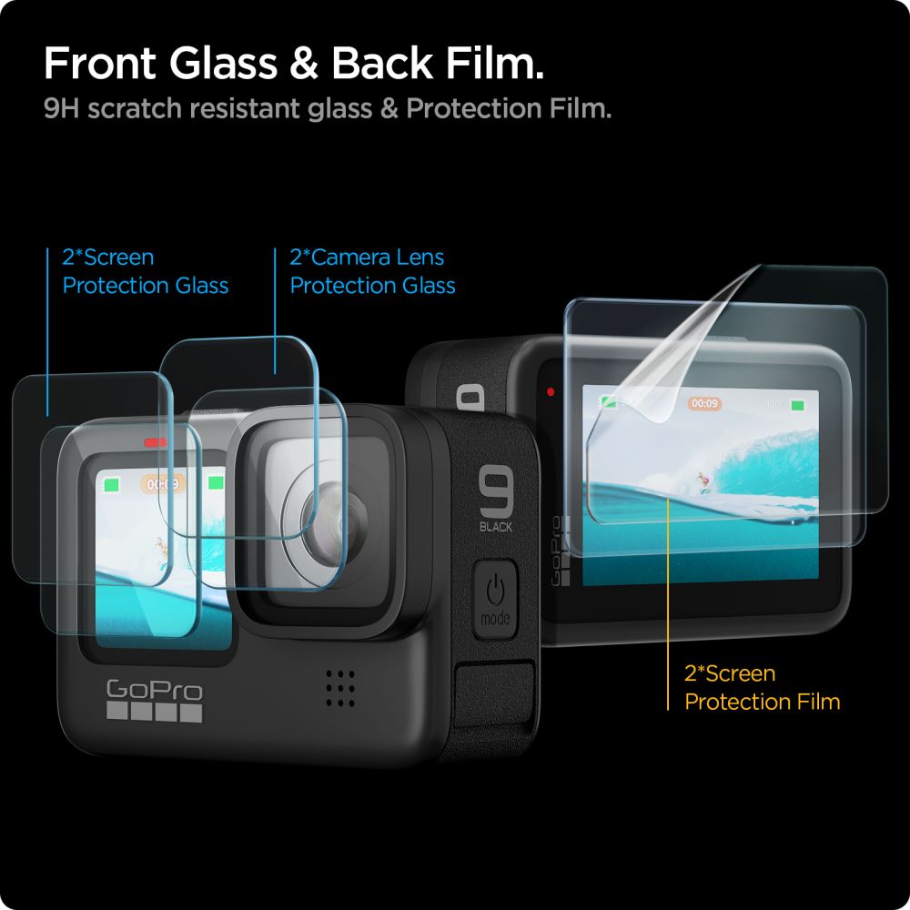 GoPro Hero11 Screen Protector GLAS.tR SLIM + Film (2 Stk)