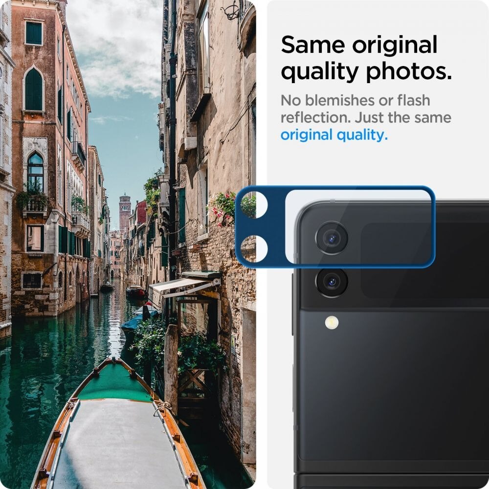 Samsung Galaxy Z Flip 3 Optik Lens Protector + Hinge Film Black