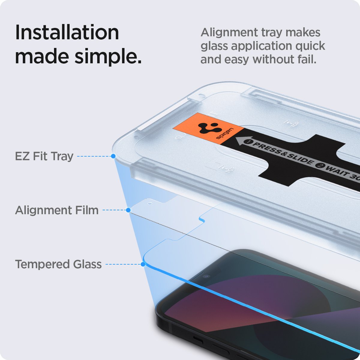 iPhone 14 Screen Protector GLAS.tR EZ Fit (2-pack)