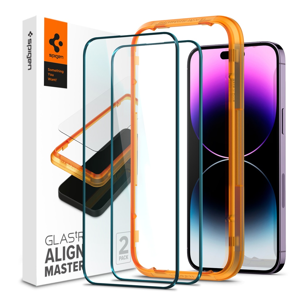 iPhone 14 Pro AlignMaster GLAS.tR Black (2-pack)