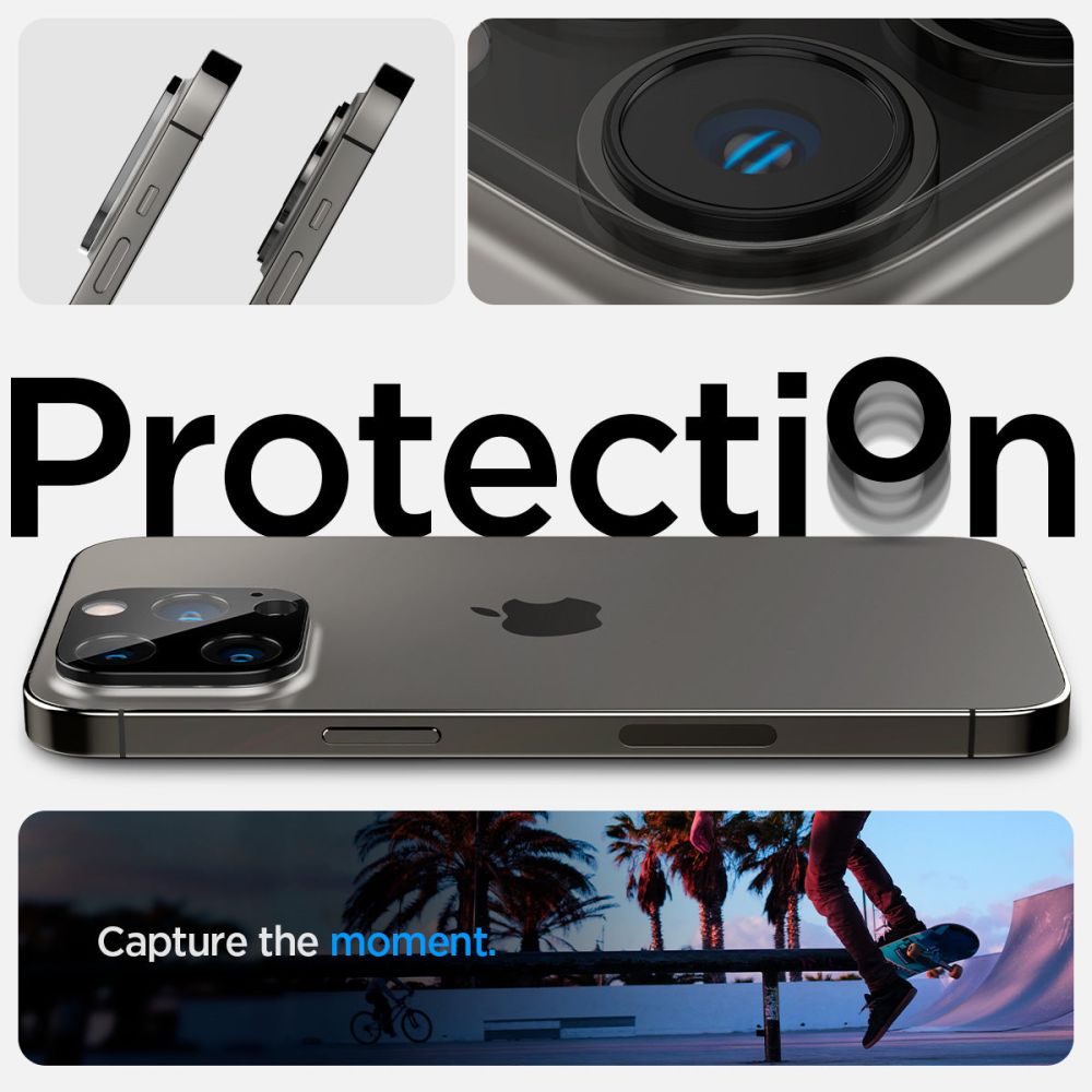 iPhone 15 Pro Optik Lens Protector Black (2-pack)