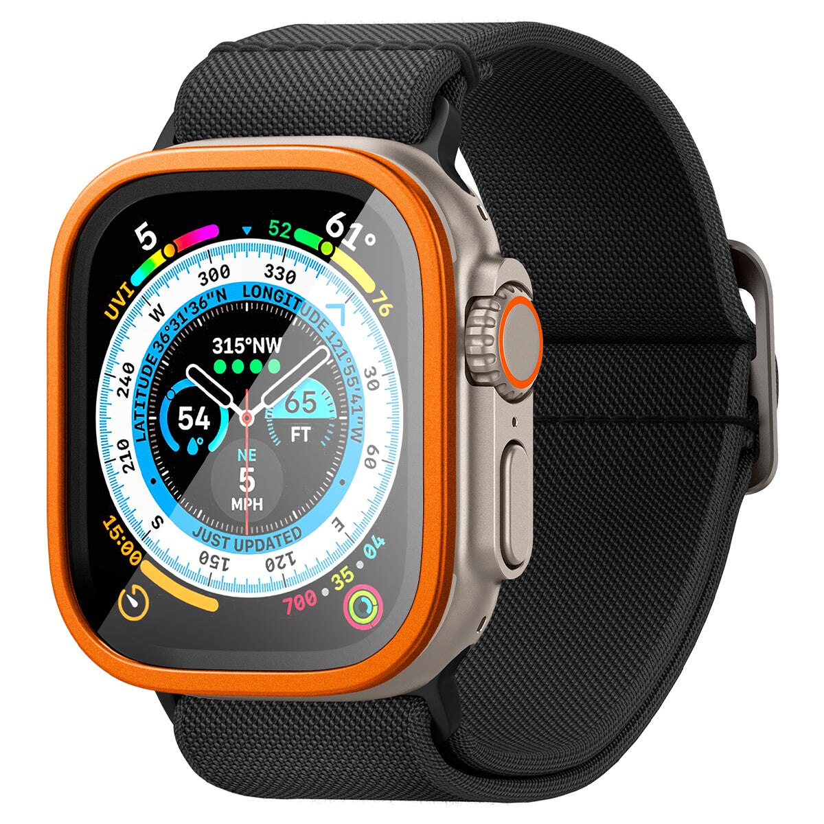 Apple Watch Ultra 2 49mm Screen Protector Glas.tR Slim Pro oransje