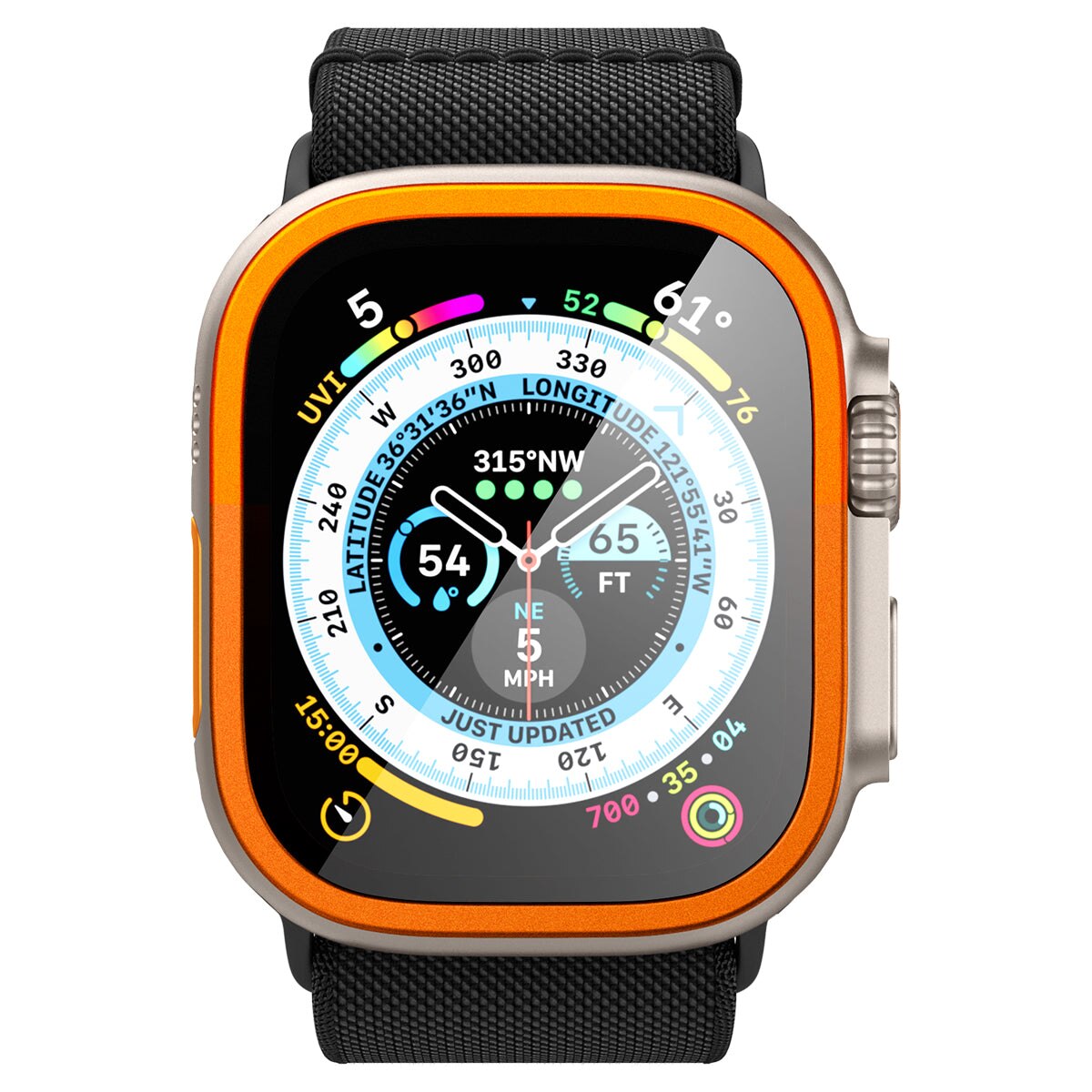 Apple Watch Ultra 2 49mm Screen Protector Glas.tR Slim Pro oransje