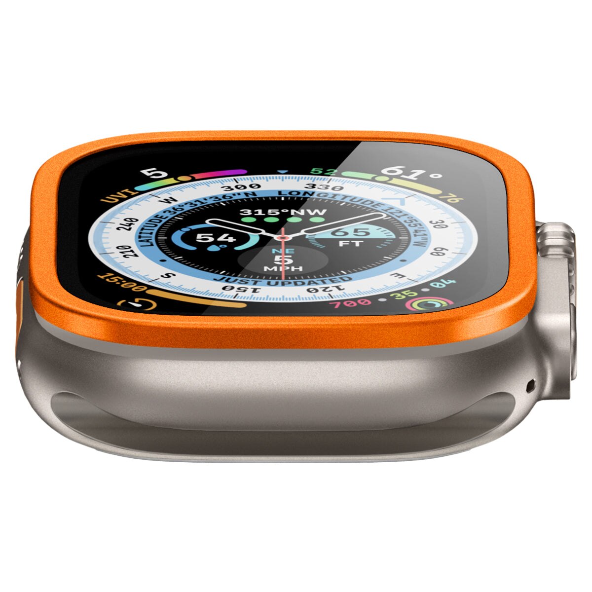 Apple Watch Ultra 2 49mm Screen Protector Glas.tR Slim Pro oransje