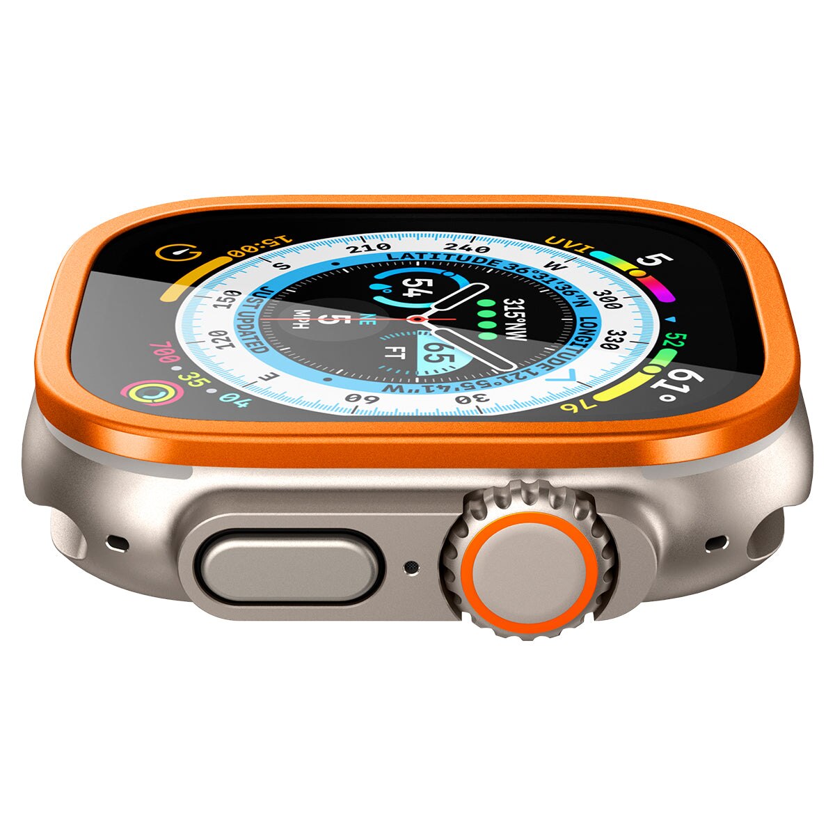 Apple Watch Ultra 2 49mm Screen Protector Glas.tR Slim Pro oransje