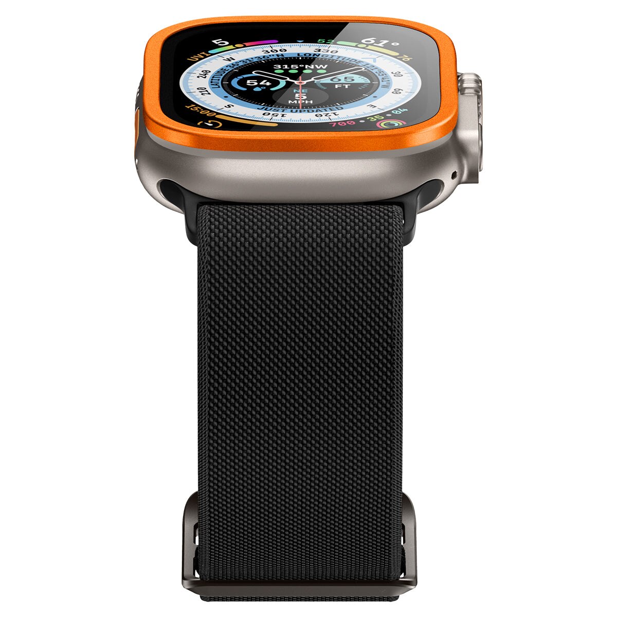 Apple Watch Ultra 2 49mm Screen Protector Glas.tR Slim Pro oransje