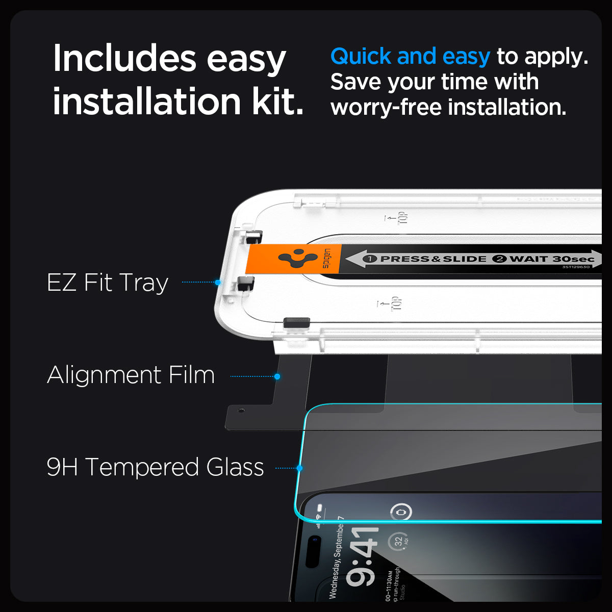 iPhone 15 Pro Max Screen Protector GLAS.tR EZ Fit (2-pack)