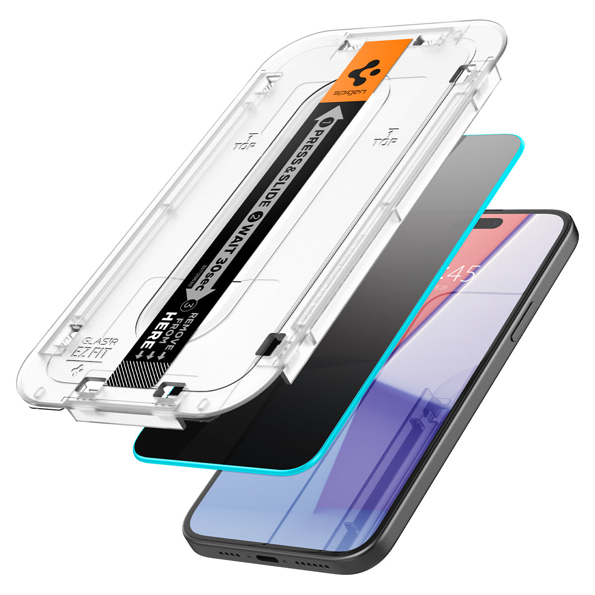 iPhone 15 Plus Screen Protector Privacy GLAS.tR EZ Fit (2-pack)