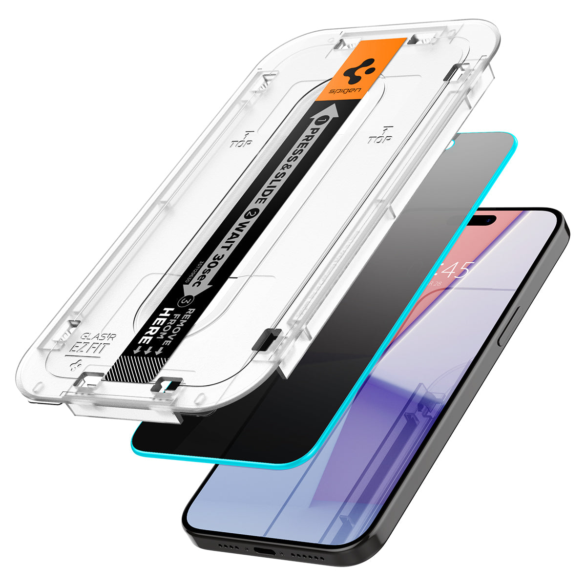 iPhone 15 Pro Screen Protector Privacy GLAS.tR EZ Fit (2-pack)