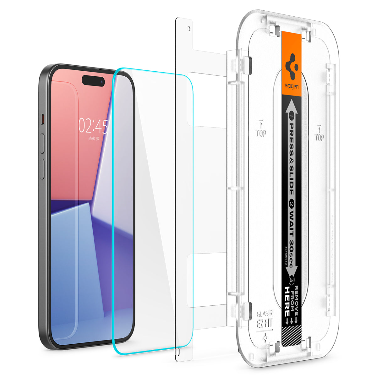 iPhone 15 Screen Protector GLAS.tR EZ Fit (2-pack)