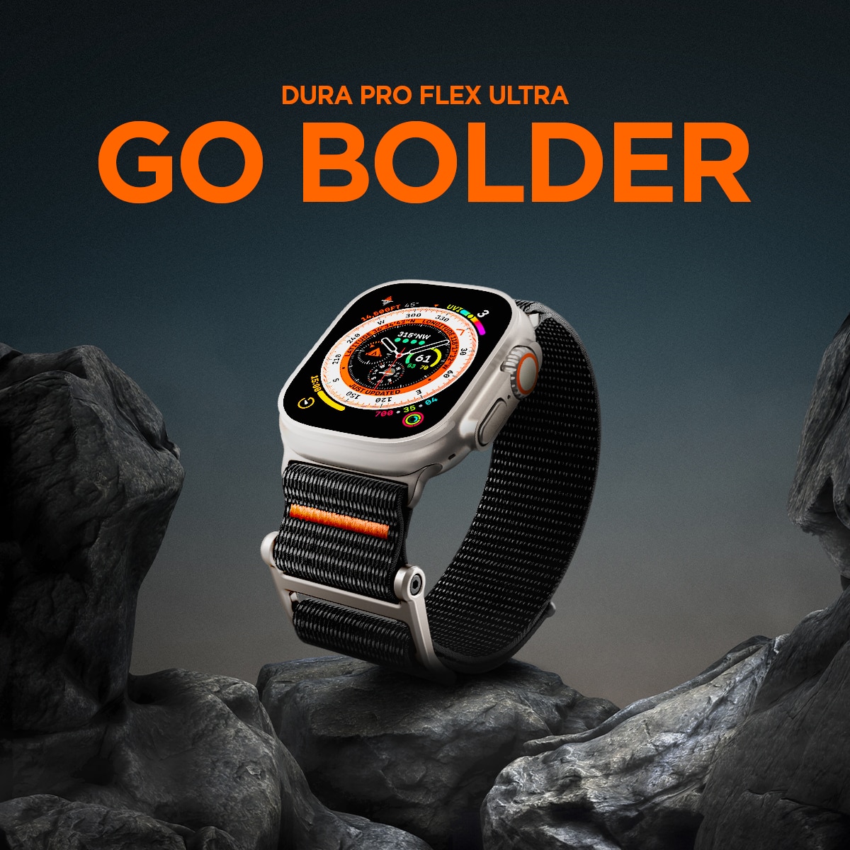 DuraPro Flex Ultra Apple Watch 45mm Series 9 Black