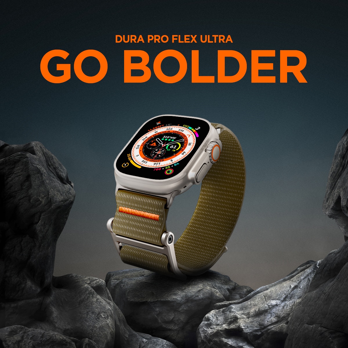 DuraPro Flex Ultra Apple Watch 45mm Series 8 Khaki