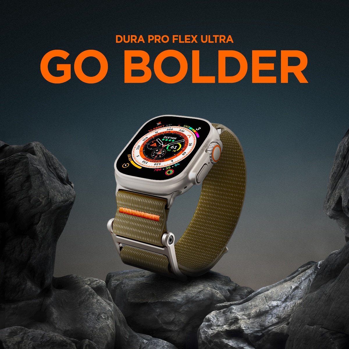 DuraPro Flex Ultra Apple Watch 42mm Khaki