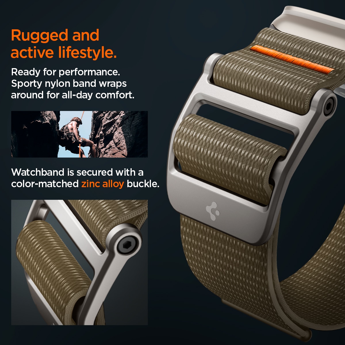 DuraPro Flex Ultra Apple Watch 45mm Series 9 Khaki