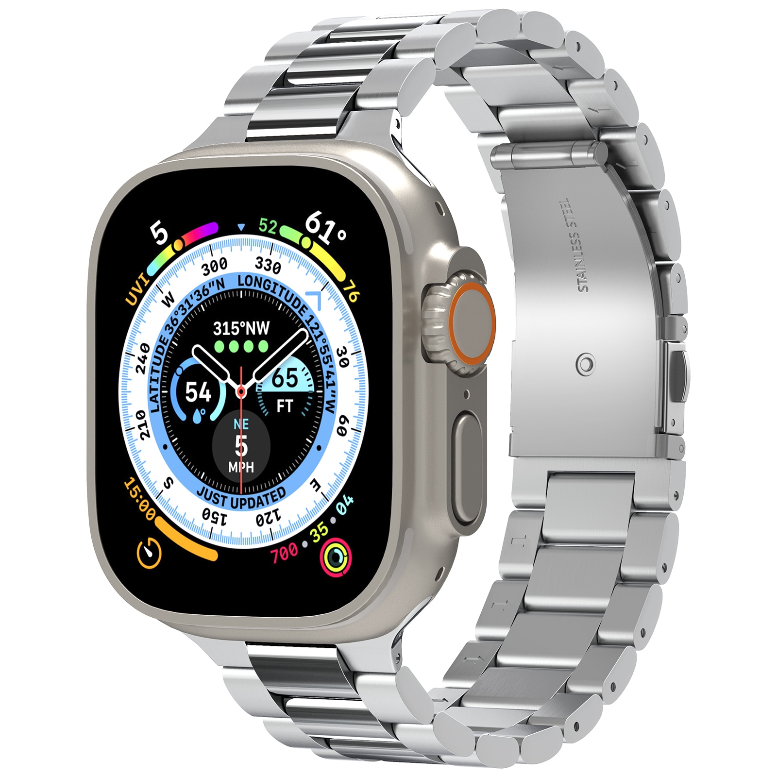 Apple Watch 45mm Series 9 Reim Modern Fit 316L Silver