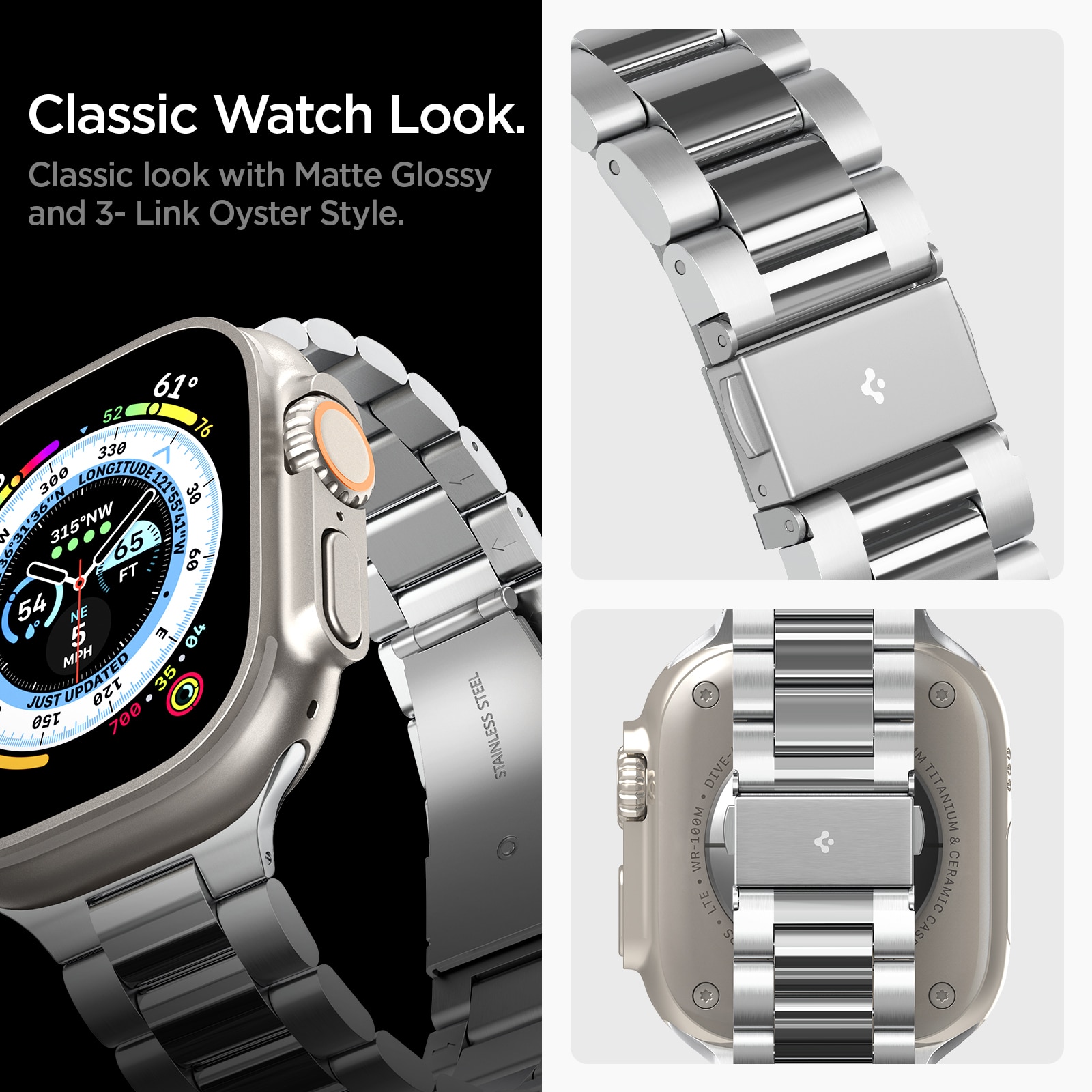 Apple Watch Ultra 49mm Reim Modern Fit 316L Silver