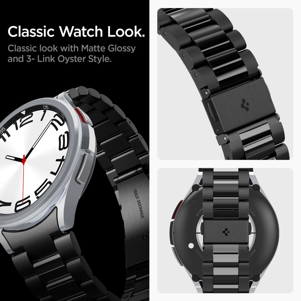 Galaxy Watch 6 Classic 47mm Modern Full-Fit Metal Band Black