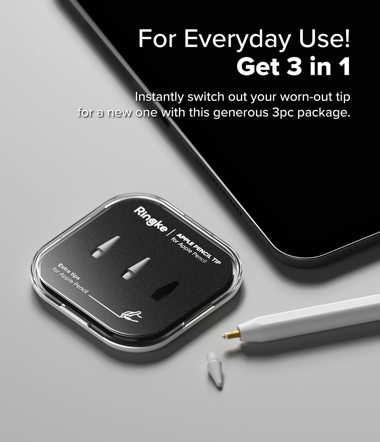2B Tip Apple Pencil (3-pack) hvit