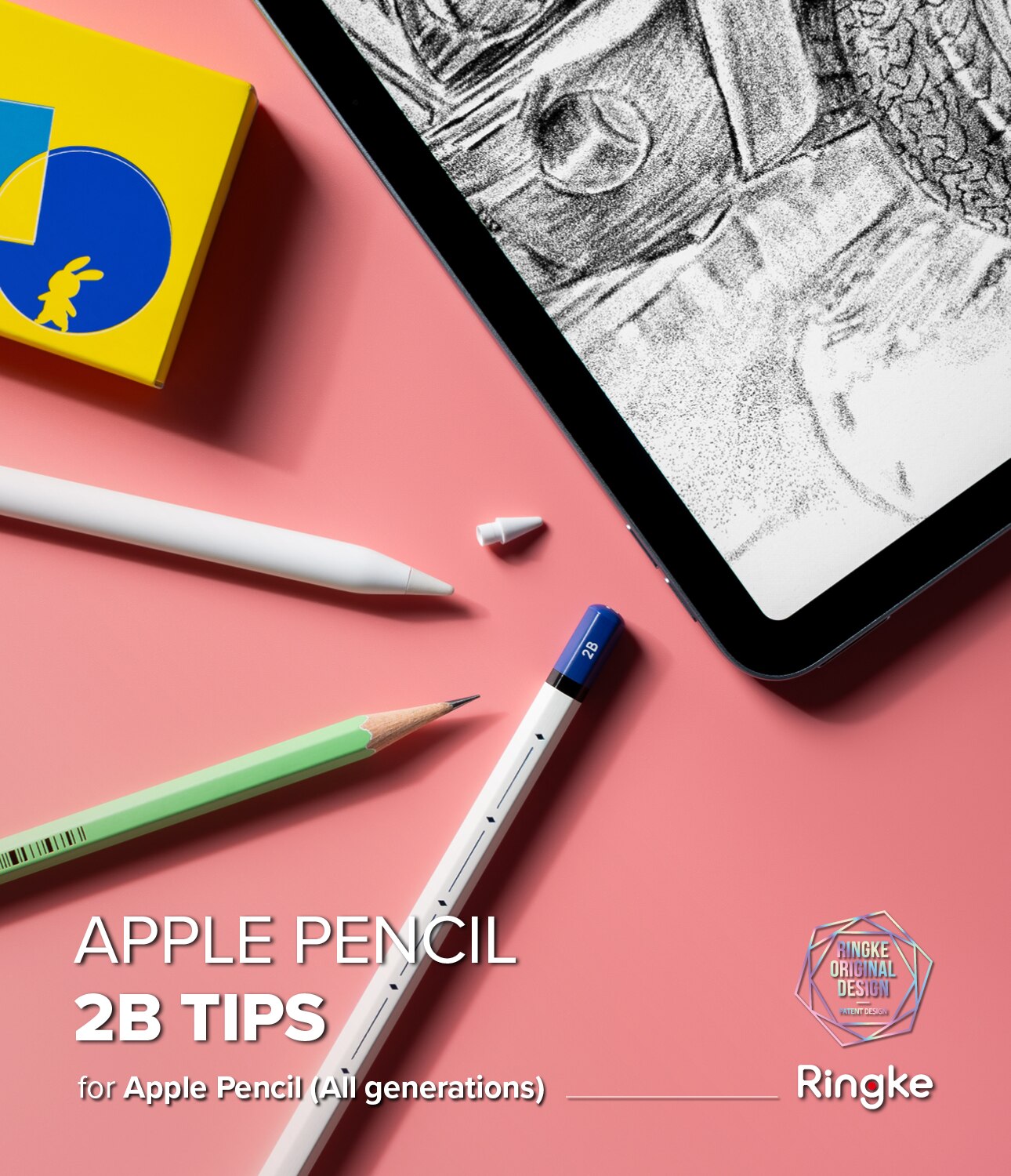 2B Tip Apple Pencil (3-pack) hvit