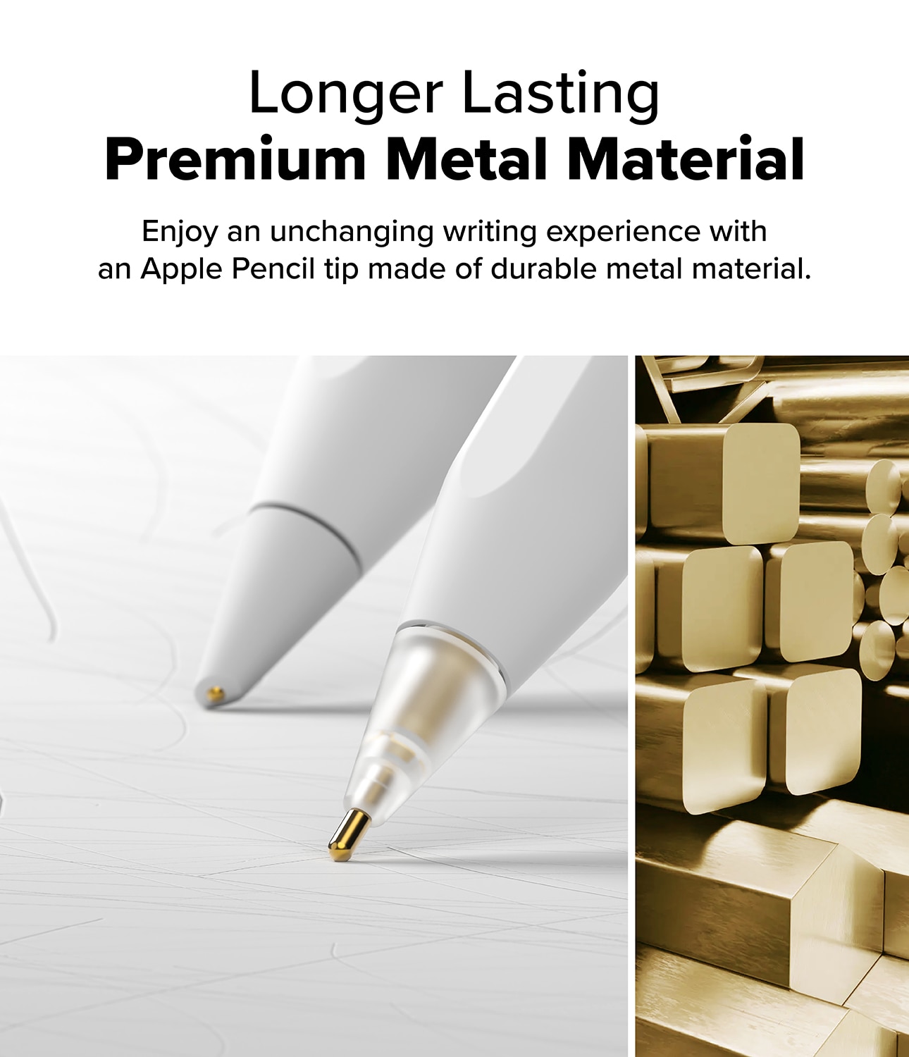 Metal Tip Apple Pencil (3-pack) hvit