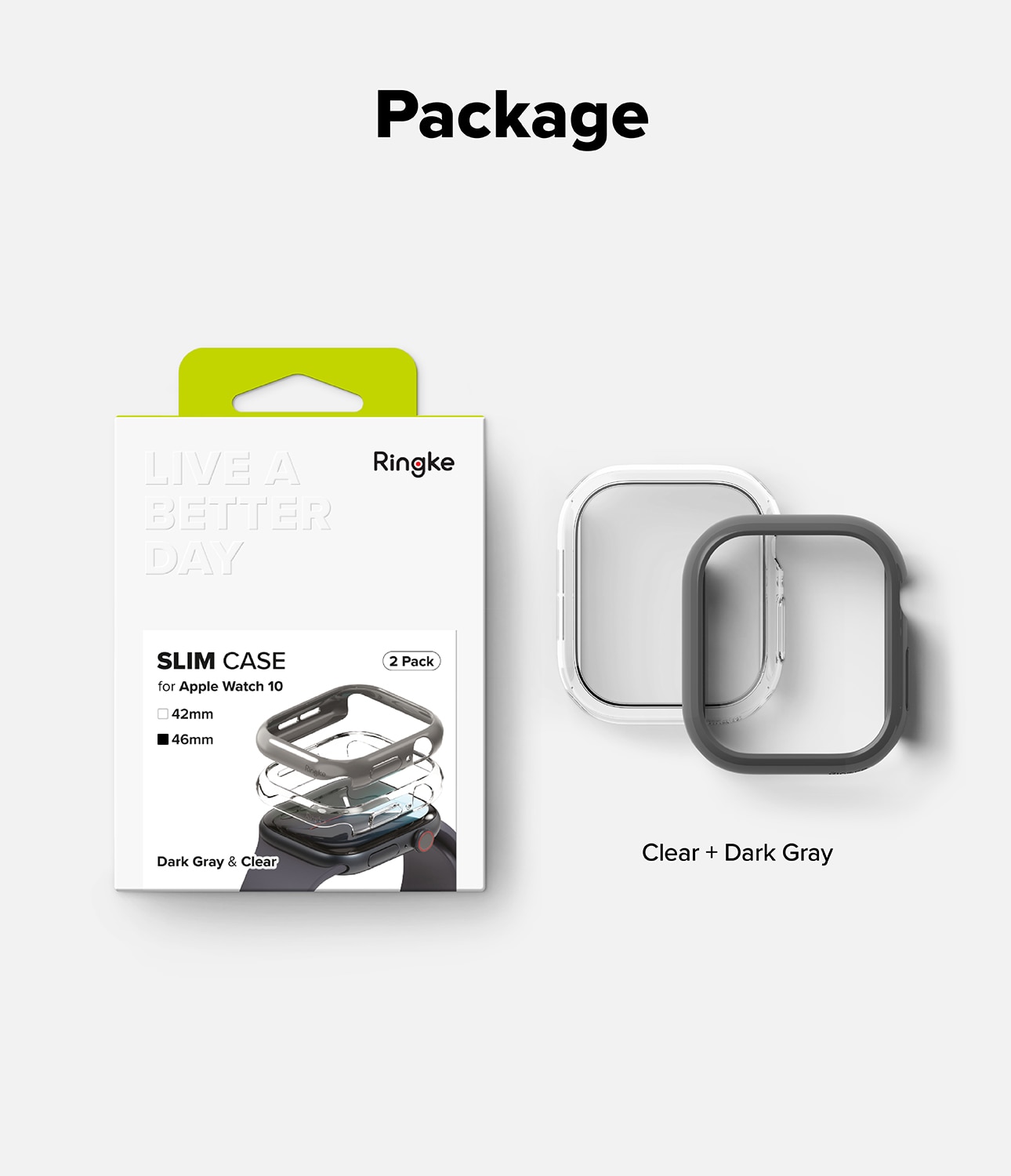 Slim Case (2-pack) Apple Watch Series 10 46mm Flerfarget/mønster