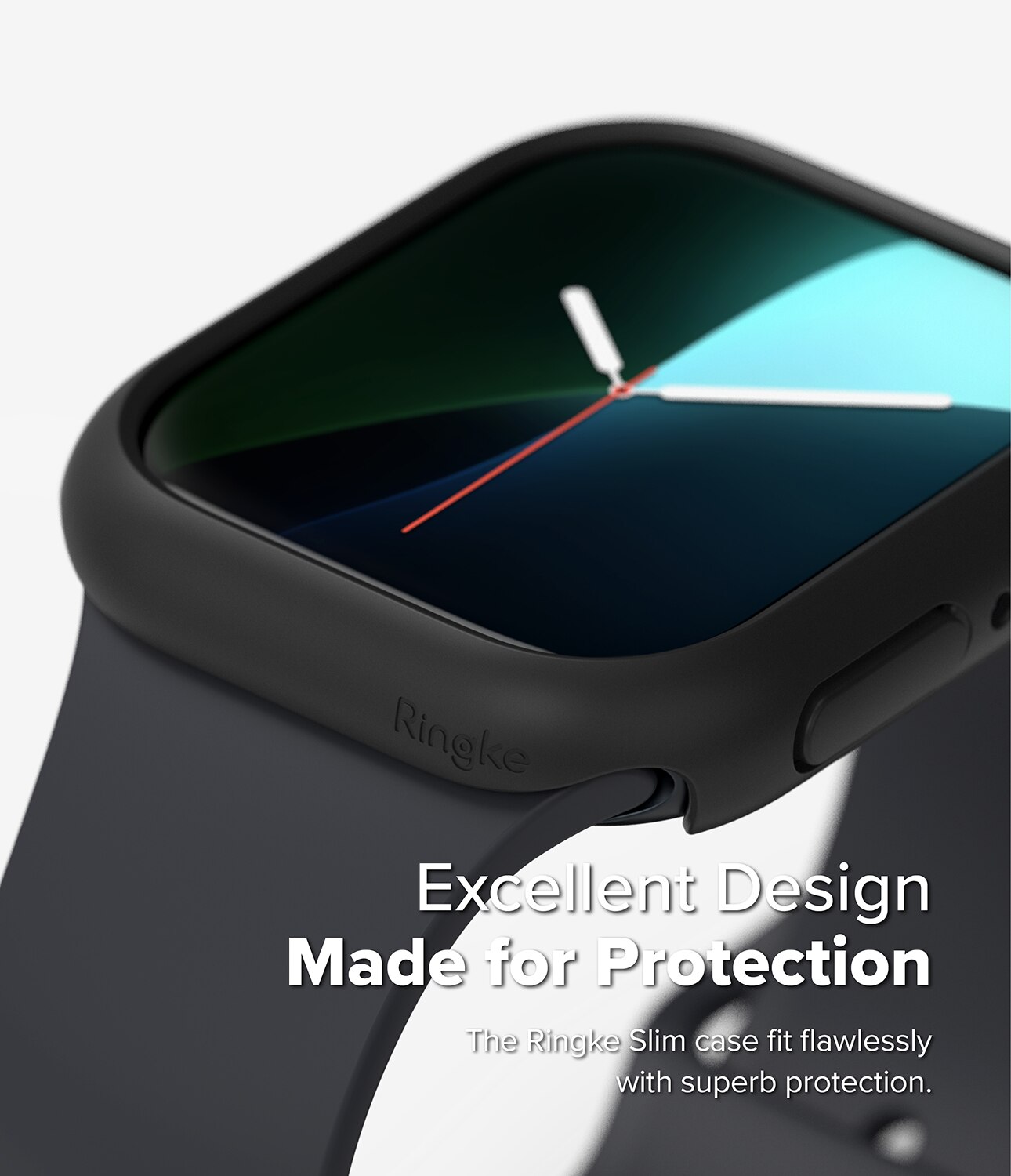 Slim Case (2-pack) Apple Watch Series 10 46mm Matte Black & Clear