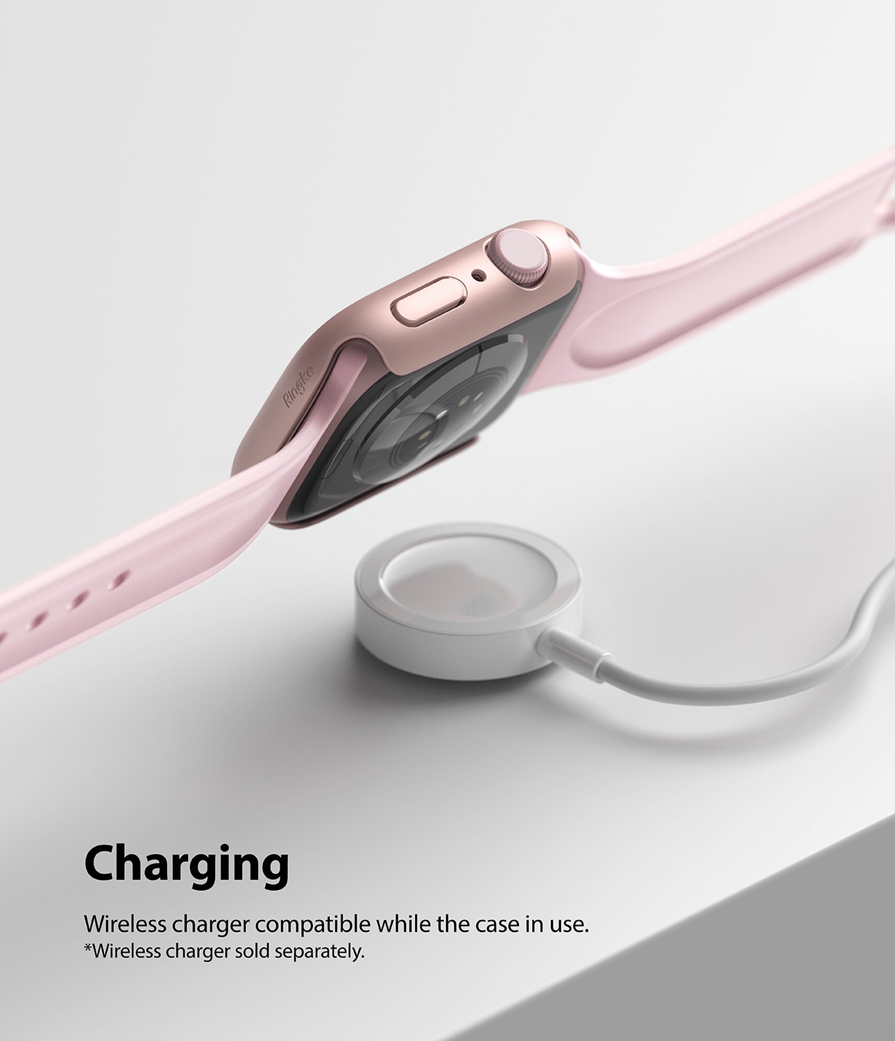 Slim Case (2-pack) Apple Watch 45mm Series 9 Pink & Clear