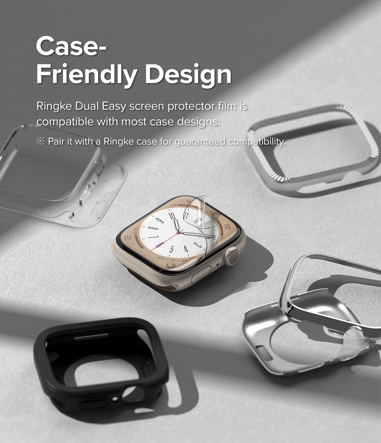 Dual Easy Screen Protector (3-pack) Apple Watch 45mm Series 8