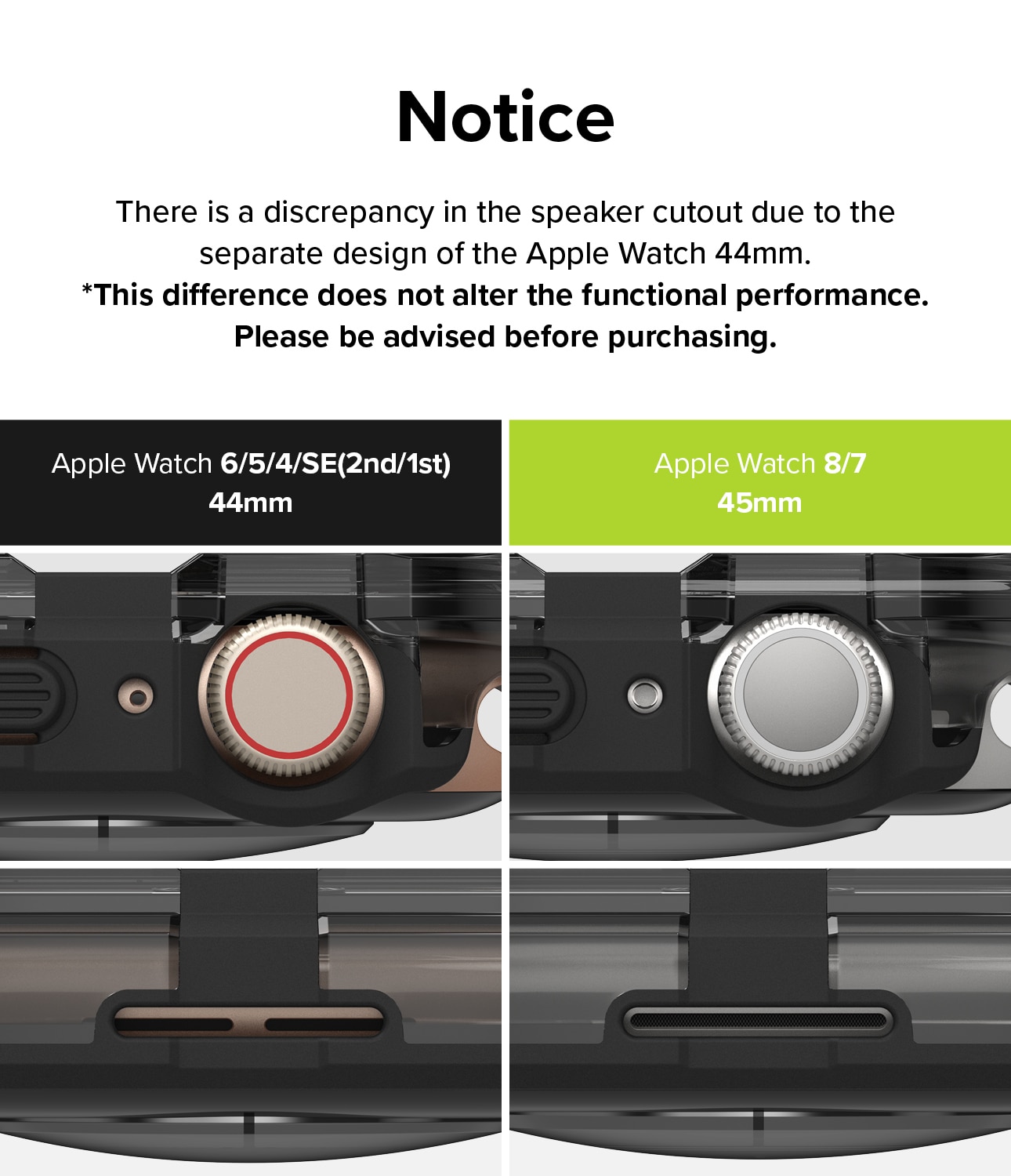 Fusion Bumper Apple Watch 45mm Series 9 Black