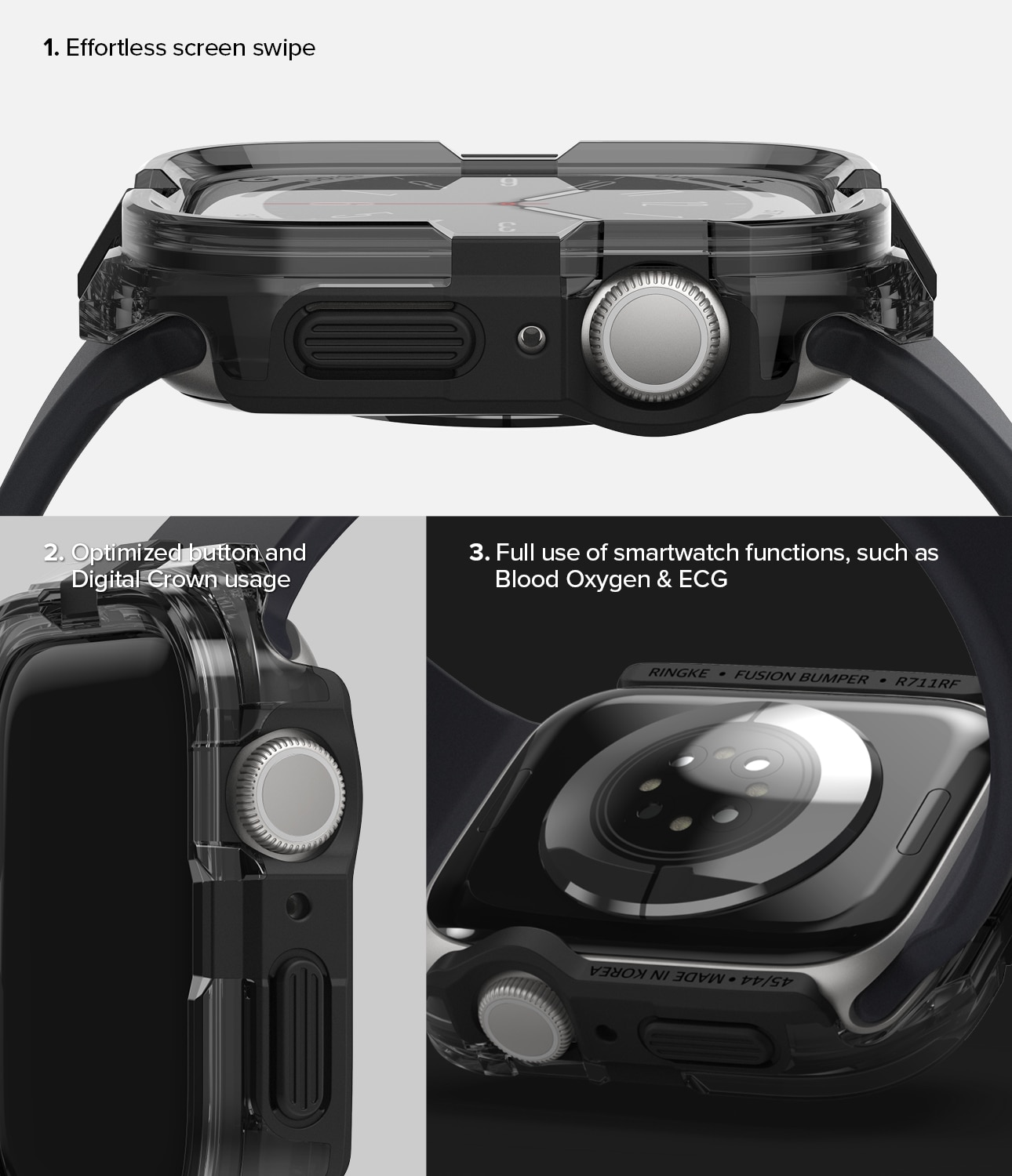 Fusion Bumper Apple Watch 44mm Black